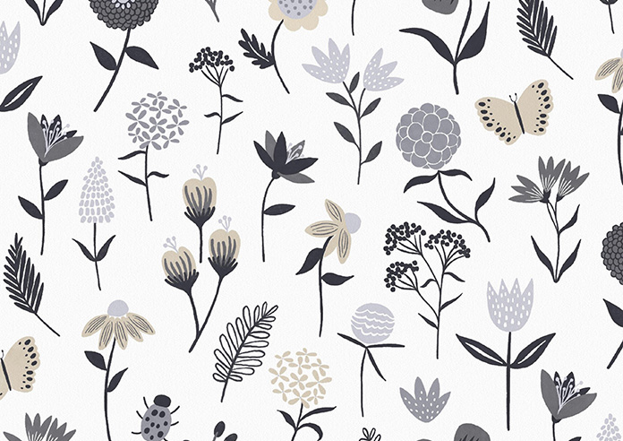 Floral Whimsy, Night Time - Roman Blind - Image 7